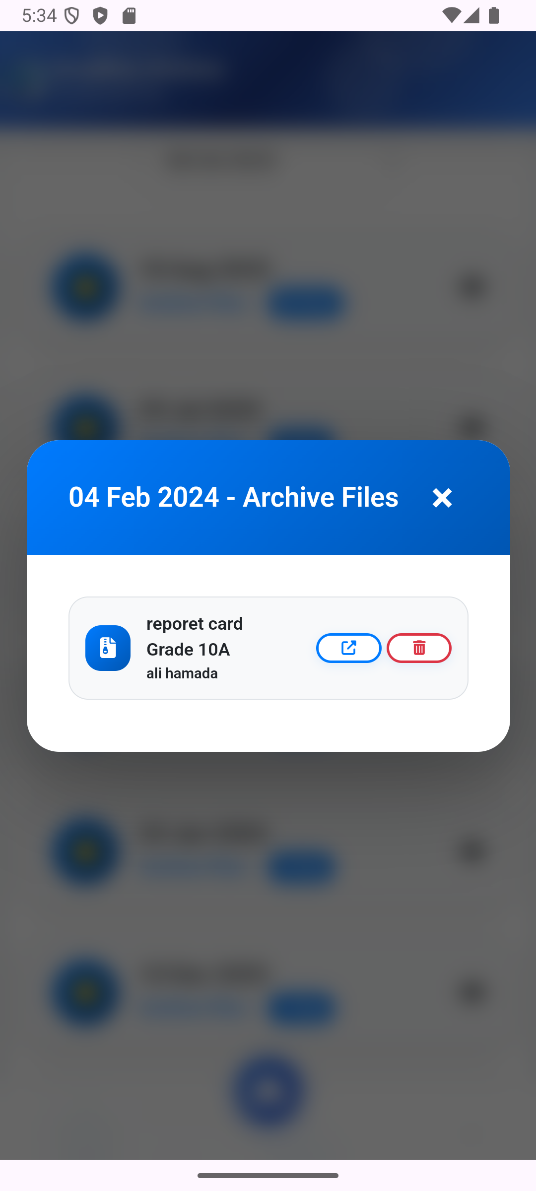 Dropbox screen